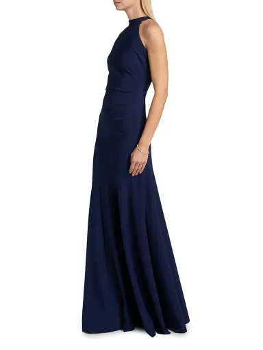 Chiara Boni La Petite Robe Women's Janis Halterneck Gown | Thumbnail 4