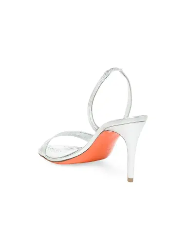 Santoni Women's Serpenti 90MM Metallic Leather Slingback Sandals - Silver | Thumbnail 5 Santoni Women's Serpenti 90MM Metallic Leather Slingback Sandals - Silver | Thumbnail 5