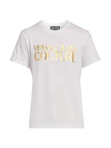 Versace Jeans Couture Men's Logo Stretch-Cotton Crewneck T-Shirt | Thumbnail 1 Versace Jeans Couture Men's Logo Stretch-Cotton Crewneck T-Shirt | Thumbnail 1
