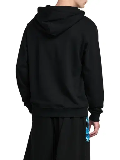 Versace Jeans Couture Men's Logo Stretch-Cotton Hoodie | Thumbnail 5 Versace Jeans Couture Men's Logo Stretch-Cotton Hoodie | Thumbnail 5
