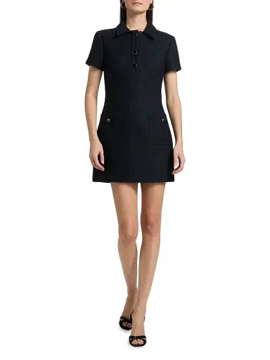 A.L.C. Women's Marcie Bouclé Minidress - Deep Navy | Thumbnail 2 A.L.C. Women's Marcie Bouclé Minidress - Deep Navy | Thumbnail 2