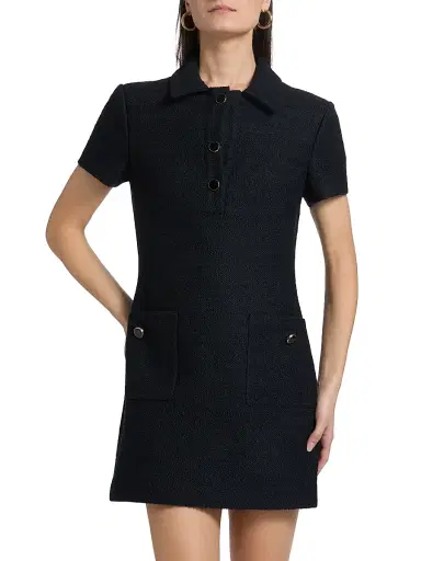 A.L.C. Women's Marcie Bouclé Minidress - Deep Navy | Thumbnail 3 A.L.C. Women's Marcie Bouclé Minidress - Deep Navy | Thumbnail 3