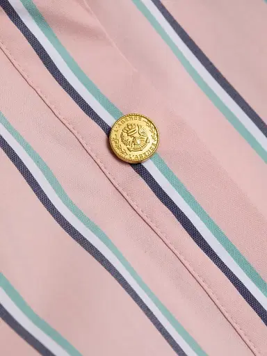 L'Agence Women's Cosette Crop High-Low Shirt - Pale Rose Stripe | Thumbnail 7 L'Agence Women's Cosette Crop High-Low Shirt - Pale Rose Stripe | Thumbnail 7
