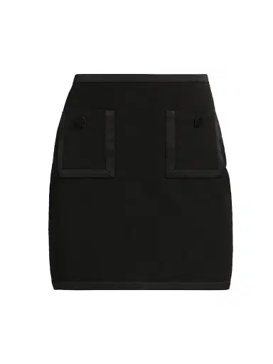 L'AGENCE Women's Cassiopeia Pocket-Detail Miniskirt - Black | Thumbnail 1