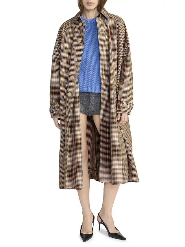 FRAME Women's The Plaid Mac Coat - Mocha Check