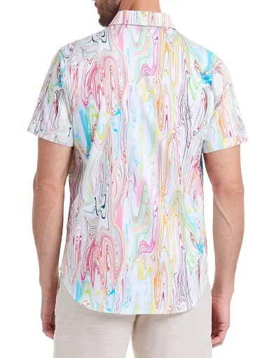 Robert Graham Men's Bellenden Woven Satin Shirt | Thumbnail 5