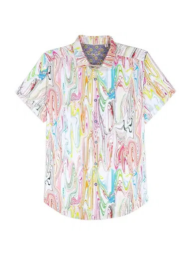 Robert Graham Men's Bellenden Woven Satin Shirt | Thumbnail 1