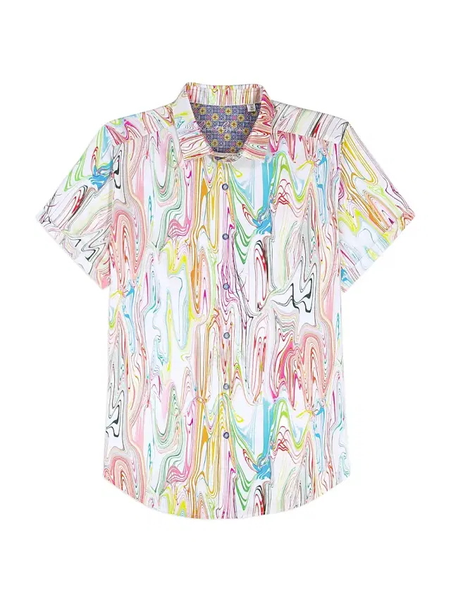 Robert Graham Men's Bellenden Woven Satin Shirt