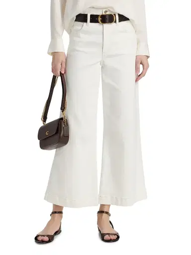 Frame Women's The Seamed Wide Trousers - Au Natural Clean | Thumbnail 3 Frame Women's The Seamed Wide Trousers - Au Natural Clean | Thumbnail 3