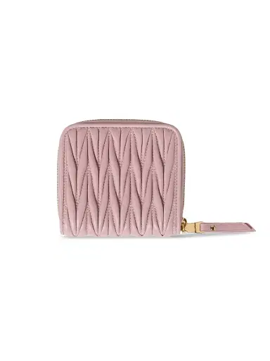 Miu Miu Women's Matelassé Nappa Leather Wallet - Pink | Thumbnail 2