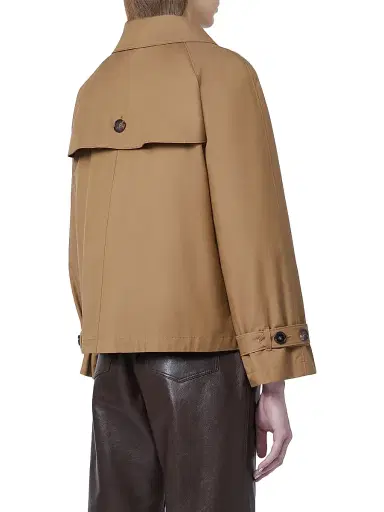 Max Mara Women's Short Water Repellent Twill Trench Coat - Brown - Size 14 | Thumbnail 3 Max Mara Women's Short Water Repellent Twill Trench Coat - Brown - Size 14 | Thumbnail 3