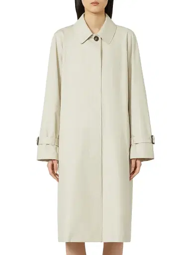 Max Mara Women's Water Repellent Cotton Blend Trench Coat - Natural - Size 14 | Thumbnail 3 Max Mara Women's Water Repellent Cotton Blend Trench Coat - Natural - Size 14 | Thumbnail 3