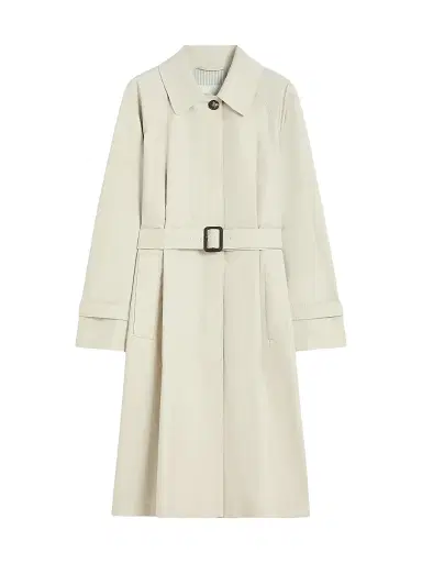 Max Mara Women's Water Repellent Cotton Blend Trench Coat - Natural - Size 14 | Thumbnail 1 Max Mara Women's Water Repellent Cotton Blend Trench Coat - Natural - Size 14 | Thumbnail 1