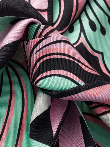 Prada Women's Printed Silk Twill Top - Green | Thumbnail 2 Prada Women's Printed Silk Twill Top - Green | Thumbnail 2