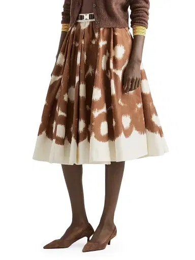 Prada Women's Printed Canvas Skirt | Thumbnail 2 Prada Women's Printed Canvas Skirt | Thumbnail 2