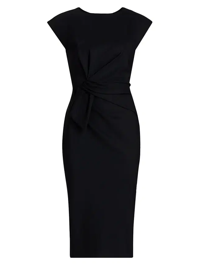 Chiara Boni La Petite Robe Women's Zulek Asymmetric Knee-Length Cocktail Dress - Black
