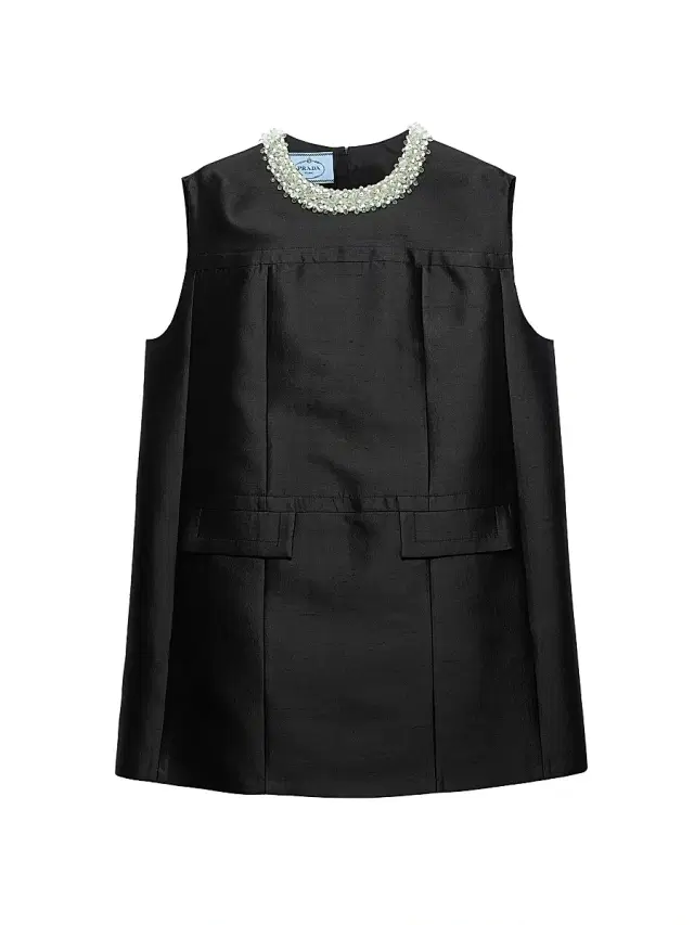 Women's Embroidered Double Shantung Dress - Black