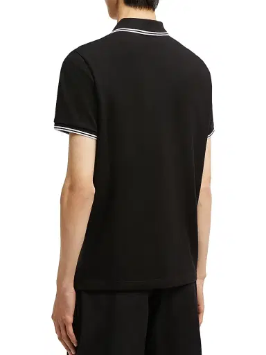 Moncler Men's Polo Shirt in Cotton - Black - Size XXL | Thumbnail 3