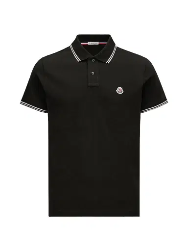 Moncler Men's Polo Shirt in Cotton - Black - Size XXL | Thumbnail 1