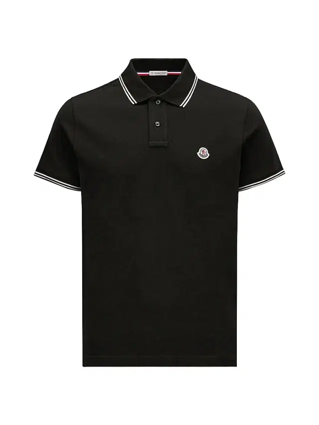 Moncler Men's Polo Shirt in Cotton - Black