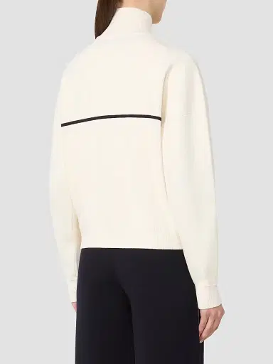 Max Mara Women's Stretch Viscose Boxy Cardigan - Beige - Size Medium | Thumbnail 3 Max Mara Women's Stretch Viscose Boxy Cardigan - Beige - Size Medium | Thumbnail 3