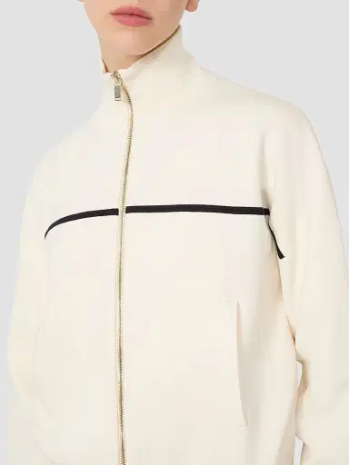 Max Mara Women's Stretch Viscose Boxy Cardigan - Beige - Size Medium | Thumbnail 4 Max Mara Women's Stretch Viscose Boxy Cardigan - Beige - Size Medium | Thumbnail 4