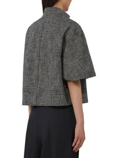 Max Mara Women's Patterned Cotton Cloak - Black - Size Medium | Thumbnail 3