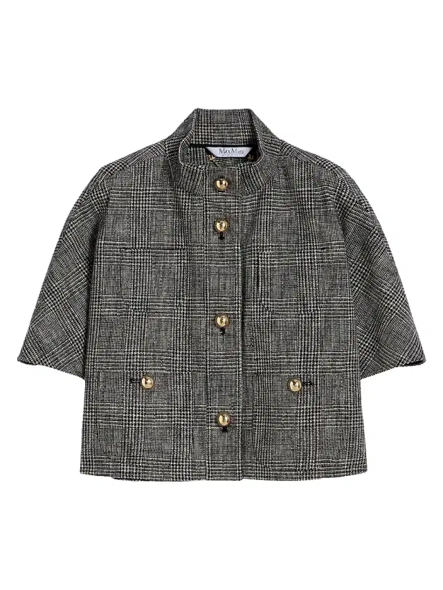 Women's Patterned Cotton Cloak - Black