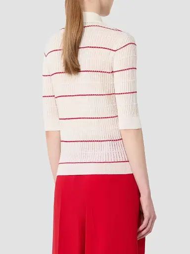 Max Mara Women's Silk and Wool Yarn Jumper - Beige - Size Large | Thumbnail 3 Max Mara Women's Silk and Wool Yarn Jumper - Beige - Size Large | Thumbnail 3