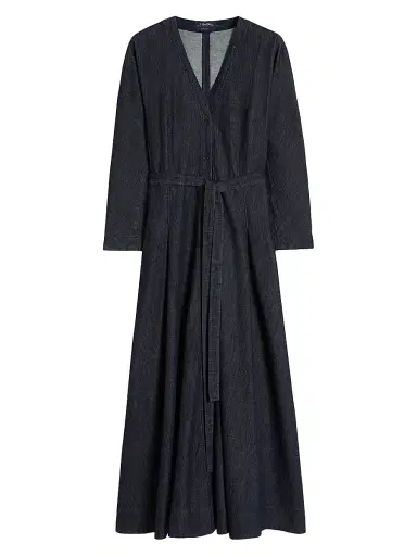 Max Mara Women's Abito in Denim Di Cotone Con Cintura Dress - Ultramarine - Size 14 | Thumbnail 1