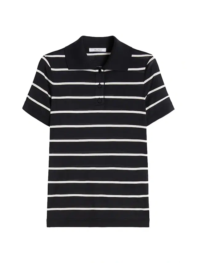 Women's Silk Jersey Polo Shirt - Black