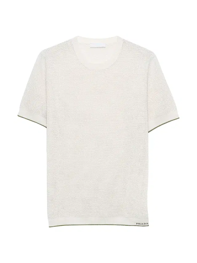 Men's Silk and Cotton Crewneck Sweater - White