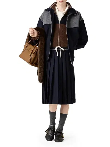 Miu Miu Women's Cashmere Zipper Cardigan | Thumbnail 6