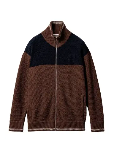 Miu Miu Women's Cashmere Zipper Cardigan | Thumbnail 1