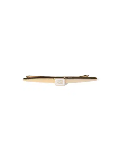 Miu Miu Women's Enameled Metal Hair Clip | Thumbnail 1 Miu Miu Women's Enameled Metal Hair Clip | Thumbnail 1