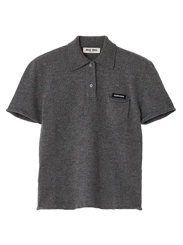 Miu Miu Women's Cashmere Polo Shirt - Grey