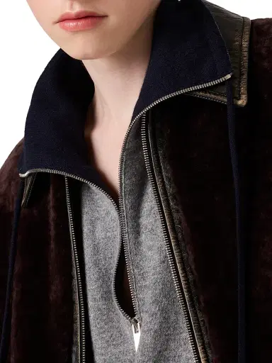 Miu Miu Women's Cashmere Half-Zipper Sweater - Grey | Thumbnail 5
