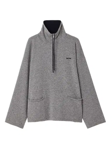 Miu Miu Women's Cashmere Half-Zipper Sweater - Grey | Thumbnail 1
