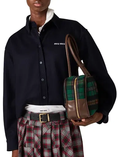 Miu Miu Women's Velour Shirt | Thumbnail 2