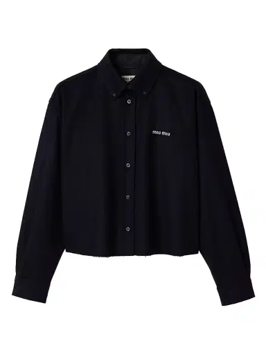 Miu Miu Women's Velour Shirt | Thumbnail 1
