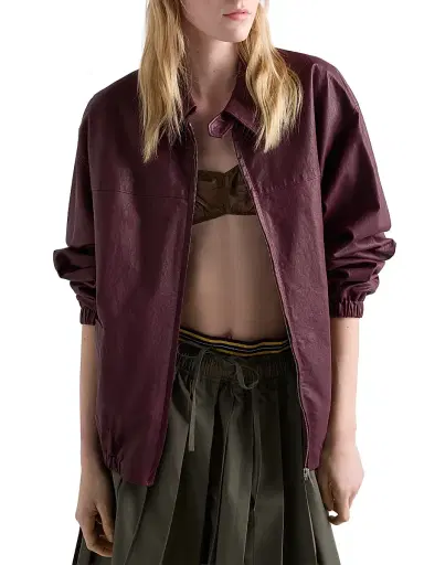 Prada Women's Nappa Leather Jacket | Thumbnail 2 Prada Women's Nappa Leather Jacket | Thumbnail 2