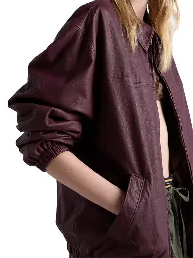 Prada Women's Nappa Leather Jacket | Thumbnail 4 Prada Women's Nappa Leather Jacket | Thumbnail 4