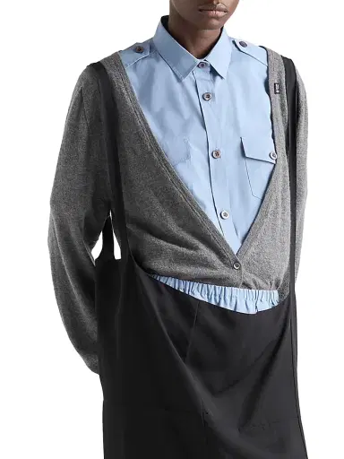Prada Women's Cashmere Cardigan - Grey | Thumbnail 2