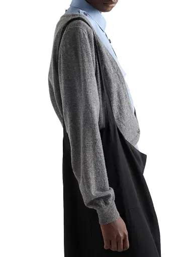 Prada Women's Cashmere Cardigan - Grey | Thumbnail 3