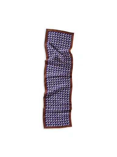 Miu Miu Women's Printed Silk Scarf - Brown | Thumbnail 2 Miu Miu Women's Printed Silk Scarf - Brown | Thumbnail 2