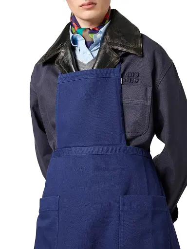 Miu Miu Garment-Dyed Gabardine Apron | Thumbnail 5