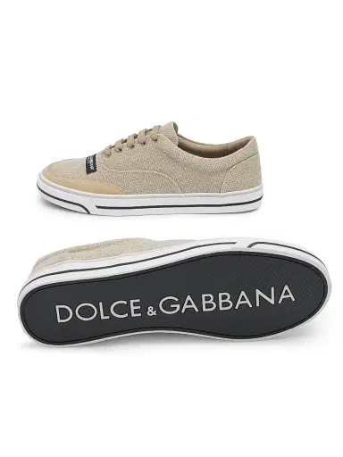 Dolce & Gabbana Men's Woven Low-Top Sneakers - Beige Tan | Thumbnail 6