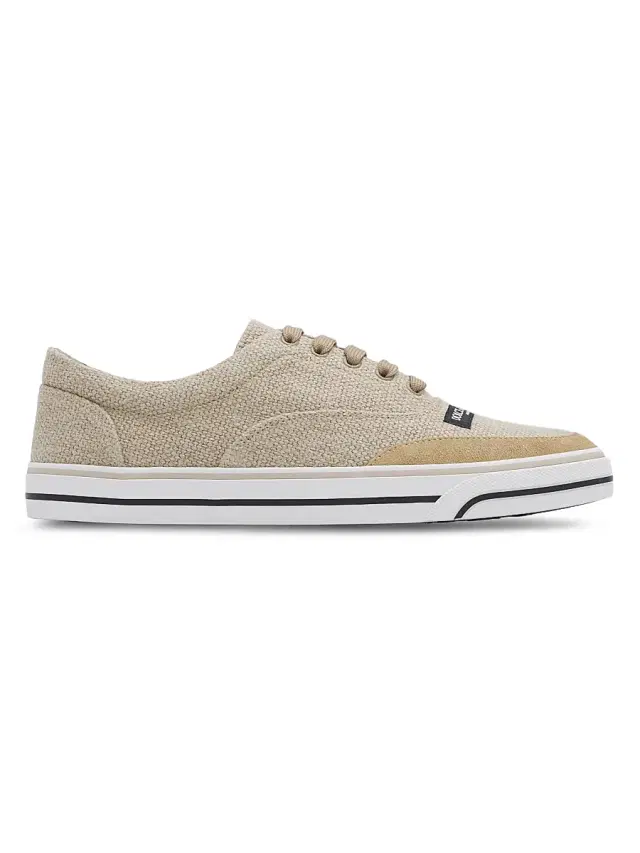 Men's Woven Low-Top Sneakers - Beige Tan