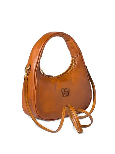 Miu Miu Women's Wander Leather Top Handle Bag - Brown | Thumbnail 5 Miu Miu Women's Wander Leather Top Handle Bag - Brown | Thumbnail 5