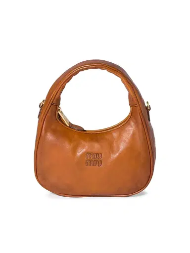 Miu Miu Women's Wander Leather Top Handle Bag - Brown | Thumbnail 1 Miu Miu Women's Wander Leather Top Handle Bag - Brown | Thumbnail 1